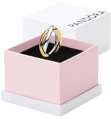 Pandora Essence Ringe, verschlungen, Sterlingsilber und 14-karätig vergoldet