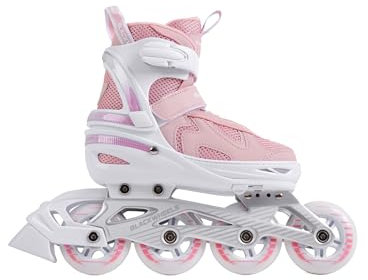 BLACKWHEELS Flex Pro Inline Skates – Verstellbare Inliner mit Aluminium-Schiene, ABEC-7 Kugellagern und Dreifach-Verschluss für Geschwindigkeit und Stabilität – Für Damen, Herren und Kinder