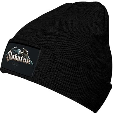 FJYIKKLO Sa-B-A-Ton schwarze Beanie-Mütze für Herren und Damen, dehnbar, weich, mit Bündchen, Strickmütze, Wintermütze, Fischermütze, warme Mütze, Geschenke für Erwachsene, Fans, Schwarz , One size