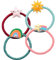 GRUSS & CO Haargummi-Set Motiv Regenbogen | Geschenkset mit 4 Glitzer-Haargummis mit Figur | Geschenk Kindergeburtstag, Schultüte, Mädchen | 70118