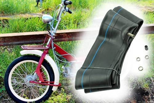 Mila Schlauch 2 1/4 x 16 Zoll 2,25 x 16 Zoll für Simson SL1, Mopedanhänger, Mofa, AV Autoventil gerade