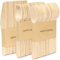 HAPPY SHOPEE® 150 PCS Disposable Cutlery | Premium Quality 50 Spoon,50 Forks,50 Knives for Outdoor, Party & More- Wooden Cutlery Birchwood