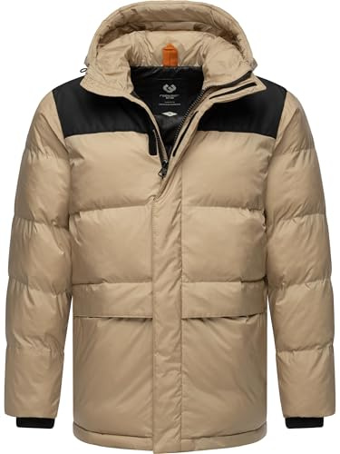 Ragwear Herren Winterjacke warme Steppjacke mit Verstellbarer Kapuze Mikkesh YOUMODO S-3XL