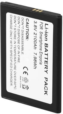 SHAWOROCE AK-S3M-BC Battery Batteries Compatible with Emporia Mobile Phone Smart 4 Smart 3 Mini Smartphone S4 Seniors Supereasy SE AK-S3m Mobile Phone Li-Ion Replacement Battery 2100 mAh 3.8 V