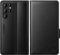 CASBST for Samsung Galaxy S22 Ultra 5G Case, Kickstand Flip Leather Wallet Book Case with Card Slots Shockproof Magnetic Closure Protective Phone Case Cover for Samsung S22 Ultra - Black