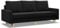 Mebligo - Sofa Mit Schlaffunktion und Bettkasten Blank, 3 Sitzer 212 cm Breit, Schlafsofa Mit Bonellfederkern im Sitz, Ausziehbares Couch auf Holzfüßen, Wohnzimmer - Schwarz