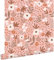 papier peint fleurs rose terracotta 50 x 900 cm - ESTAhome