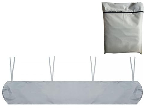 400CM Markisenschutzhülle für Markisen Schwarz Wasserdicht Markisen Schutzhülle, Hülle Abdeckung für Mobile Markise/Halbkasetten Markise/Standmarkiese/freistehende und Gelenkarmmarkise (Grau, 400CM)