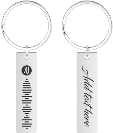 Porte-Clés Spotify Personnalisé, Personnalisable avec Votre Chanson Code Spotify Préférée, Cadeau Unique Pour Femmes, Hommes, Garçons, Filles, Mère, Pères et Amis