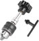 Drill Chuck Adapter, Impact Drill Bits Drill Bit Adapter Aluminum Alloy Large Chuck Hand Twisted Drill 0.5mm-6.5mm Clamping Range for Drilling Wood, Horn, Olive, Walnut, Plastic
