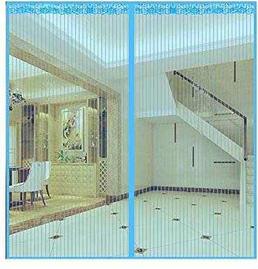 Zanzariera Magnetica per Porta con Magneti Grande Rete Zanzariera Nera 120x220cm