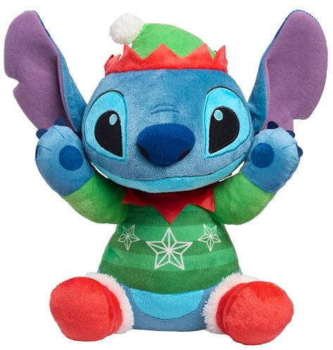 Just Play Stitch Holiday Plüschtier, groß, gestrickt, Spielzeug für Kinder ab 2 Jahren