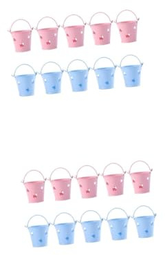 OUNONA 2 Sätze Trommel Lagerung Cutermesserser Kawavy Tischläufer Hochzeit Raufaserfarbe Dekoring Sto Farbe Mini Blumenübertopf Zuckereimer Eimer-desktop Eimerhalter 10 Stück * 2