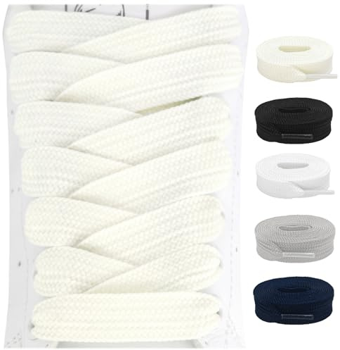 Lacesgian Lacci per scarpe spessi e piatti da 14 mm, larghi e spessi, per scarpe da ginnastica, scarpe di ricambio per pattini atletici