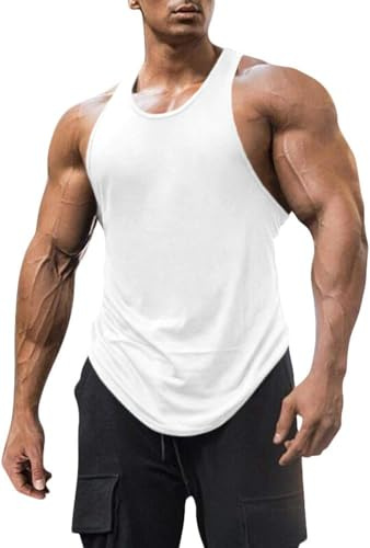 Runcati Tank Top Herren Muskelshirts Herren | Gym Fitness, Muskelshirt, Einfarbig, Slim Fit, Bodybuilding, Achselshirt, Ärmelloses, Sommer