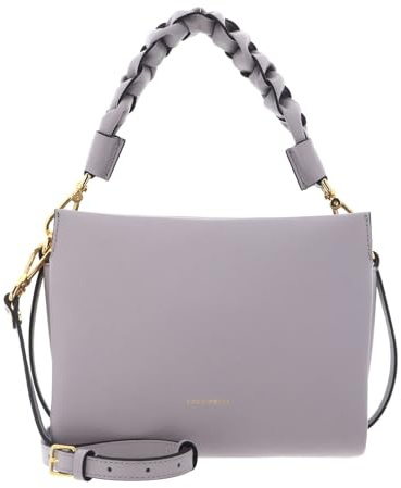 Coccinelle Leder Umhängetasche Schultertasche Boheme Grana Double Crossbody Double Grainy Leather Oyster/Pearl mauve