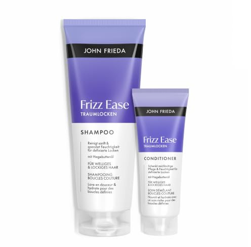 John Frieda Frizz Ease Set Traumlocken Shampoo/Conditioner - Inhalt: 1x 250 ml Shampoo, 1x 75 ml Conditioner - Für lockiges, welliges Haar