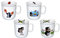 THUN (CZ) 4er-Set Kaffeebecher aus Porzellan, Oval, Weiß, Wiederverwendbar, Alle Gelegenheiten, Zuhause, Isoliert, 8,5 cm hoch und breit