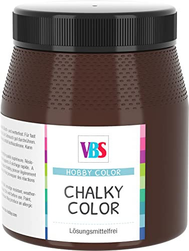 VBS Chalky Color Pastellfarben in kreidigen Tönen matt auf Wasserbasis 250ml Schoko