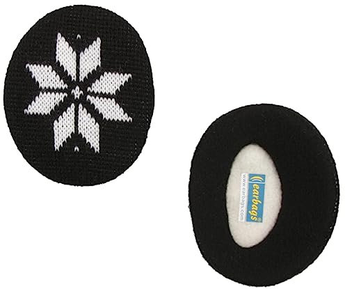 Earbags Ohrenwärmer Fashion, Schneeflocke schwarz, M