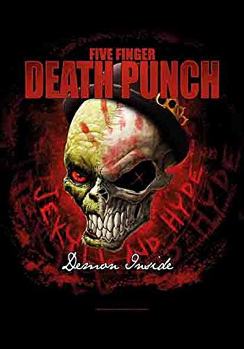 Heart Rock Bandiera Originale Finger Death Punch - Dapper Tessuto, Multicolore, 110x75x0.1 cm