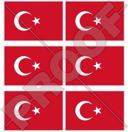 Mini-Sticker mit türkischer Flagge, , Türkei, 40 mm, 6 Stück