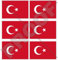 Mini-Sticker mit türkischer Flagge, , Türkei, 40 mm, 6 Stück
