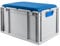 aidB Eurobox NextGen Seat Box, blau, (600x400x365 mm), Griffe geschlossen, Sitzbox mit Stauraum und abnehmbarem Kissen, 1St.