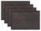 XSS Set of 4 Place Mats 45 x 30cm Rectangle Wipe Clean Tableware - Black/Copper