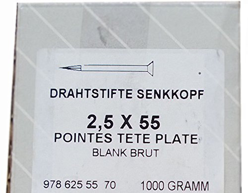 1kg SWG Drahtstifte 2,5x55mm blank SeKo 9786255570