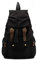 Yimidear Canvas Rucksack, Herren Damen Vintage Rucksäcke Retro Schulrucksack Wanderrucksack Reisetasche (schwarz)