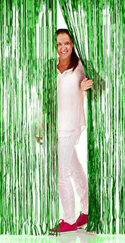 NEU Türvorhang Lametta Folien-Schimmer Grün, 1m x 2m