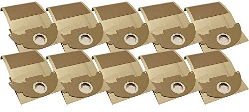 10 sacs aspirateurs industriels, de chantier, en papier, pour Kärcher 2601, 6.904-143