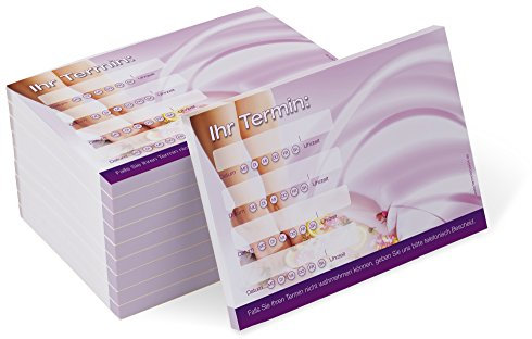 Terminblock Trend (10 Blöcke) je 50 Terminzettel für Fußpflege, Pediküre, Wellness, Kosmetik