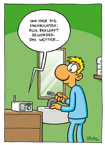modern times 10er Set Postkarte CARTOON - Motiv: ALLE BEKLOPPT GEWORDEN, Anlass: Fun Cartoon/Satire, Künstler/Verlag: KÖPENICKER CG © RUTHE, Ralph, Größe: A6