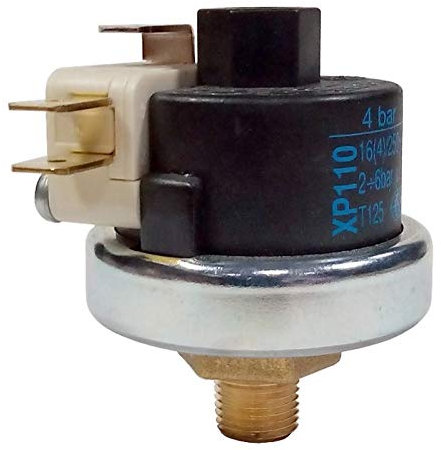 Easyricambi Pressostato XP110 - Sensore di Pressione Acqua Regolabile da 2 a 6 Bar - Attacco 1/8 Gas - Regolazione con Vite