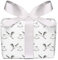 5er Set 5 Bögen Geschenkpapier zur Geburt STORCH MIT BABY WEIß Verpackung Geschenke Taufe Glückwunsch gedruckt auf PEFC zertifiziertem Papier, 50 x 70 cm