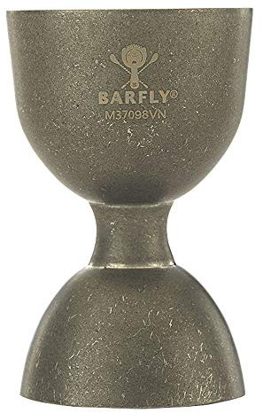 Barfly Jigger M37098VN Jigger Sonnette de jante droite en acier inoxydable 18/8 vintage