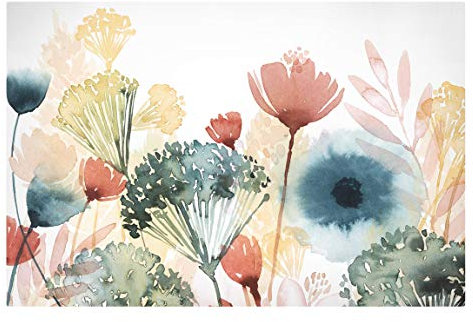 Bilderwelten Leinwandbild Holzrahmen - Wildblumen im Sommer I - Querformat 2:3 80 x 120 cm