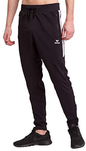 Erima Herren Squad Arbeits Trainingshose, Schwarz/Silver Grey, L EU