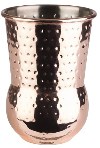 APS 93337 Becher JULEP MUG, Cocktailbecher, 400 ml, Hammerschlag Oberfläche, Edelstahl, Kupfer-Look