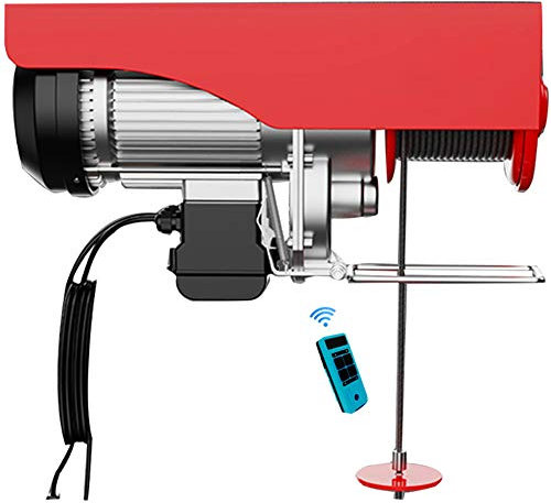 Palan électrique Petit treuil électrique Domestique 220V 70-300 kg Hauteur de Levage 20M Treuil 450-1020 W, avec câble de télécommande Télécommande sans Fil