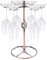 Hapivida Tabletop Wine Glass Holder, Elegant Retro Style Steel Wine Glass Display Rack with 6 Hooks, Bronze Finish, for Home Bar Restaurant Kitchen Dining Table