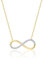 PRINS JEWELS 14 Karat 585 Gold Halskette Mit Zirkonia Unendlichkeit Anhänger