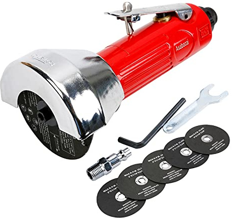 7,6 cm Luftabschneidewerkzeug Werkzeug, Winkelschleifer, pneumatische Schneidemaschine mit 6-teiligem 7,6 cm Trennscheiben-Set