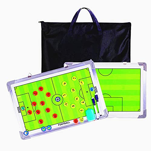 Holzsammlung Taktiktafel Fußball, Professional Trainermappe Fußball, Fussball Taktiktafel mit Magnete, Stiften, Radiergummi für Fußballtraining und Wettkämpfe