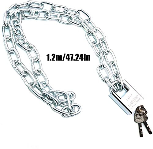 WXYZ Vorhängeschlösser Längerer und mutigerer Kettenschloss, Außendiebstahl im Freien und Anti-Scher-Sicherheitsschloss, mutiges Lager, Fahrradschloss, 0,5-2m (Size : 1.2m)