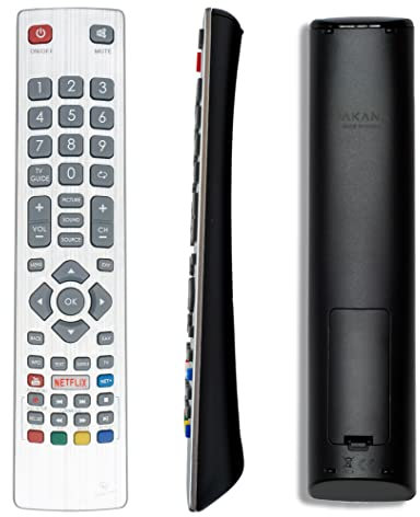 Dakana Fernbedienung für Sharp Fernbedienung für SHW-RMC-0115 Aquos Freeview Fernseher TV Remote Control mit Netflix und Youtube Taste vorkonfiguriert und sofort einsatzbereit