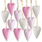 Logbuch-Verlag 12 Metallherzen rosa pink Herz Anhänger Deko 7 cm Hochzeit Geschenk Geburtstag Sommer