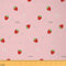Erdbeer Stoff für Mädchen Meterware Kawaii Erdbeer Polsterstoff japanischer Stil rosa süßes Cartoon Obst Lebensmittel Thema DIY Outdoor Stoff Girly weißer Blumenstoff zum Quilten Nähen 92x150 (HxB)